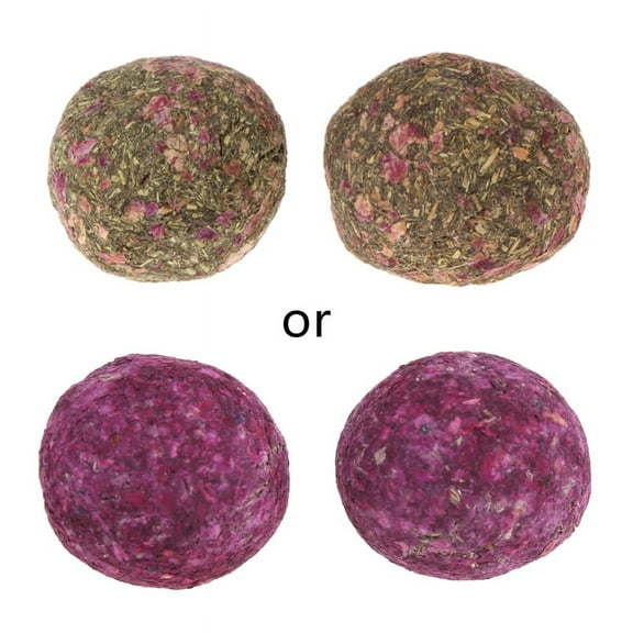 ZUARFY 2pcs Pet Teeth Grinding Ball Natural Grass Toys For Guniea Pig Rabbit Chinchilla