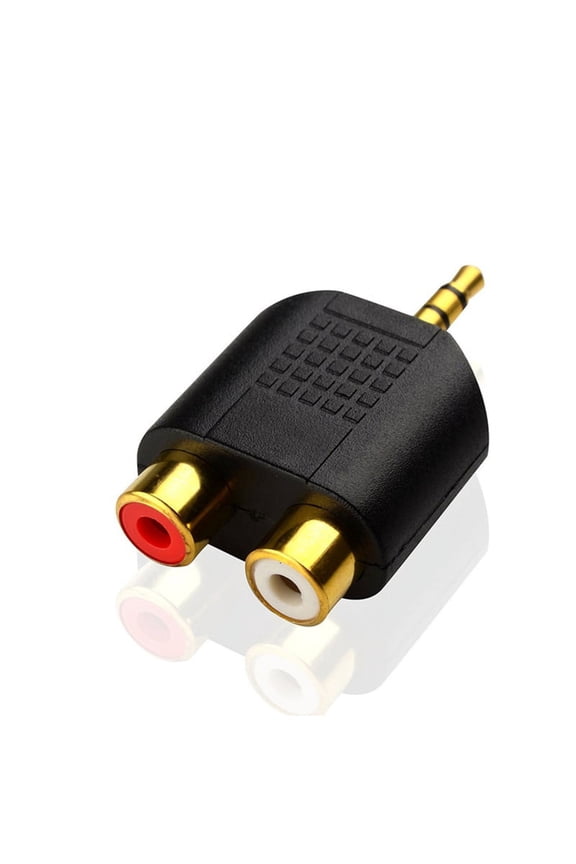 3.5 mm to Dual RCA 3.5mm Stereo Male to Dual RCA Female Audio Breakout Adapter