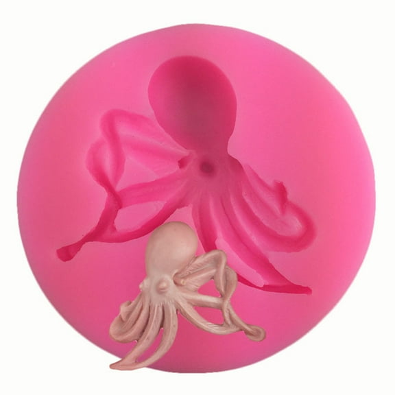 ZUARFY 3D Octopus Silicone Resin Mold Cake Chocolate Decoration Pastry Dessert Fondant Mould DIY Kitchen Baking Tools
