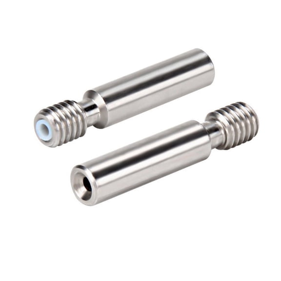 ZUARFY 3D Printer Titanium MK8 1.75mm V6 Heat Break All Metal Thermal Barrel Pipe 2PCs