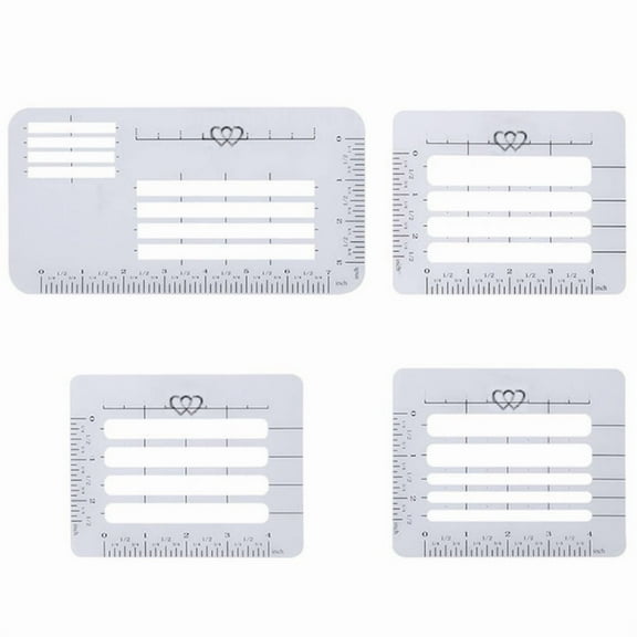 ZUARFY 4 Pcs Craft Addressing Guide Notebook Multi-use Letter Envelope Stencil Set Templates Rulers Diary Greeting Card
