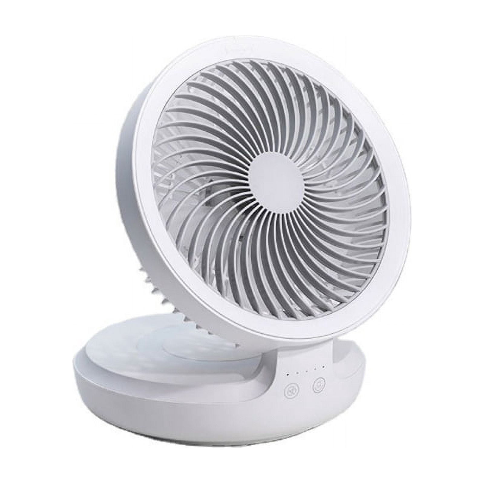 ZUARFY 4000mAh USB Rechargeable Air Circulation Fan 120 Degree Oscillation 4 Speed Foldable Fan With LED Light for outdoor Home