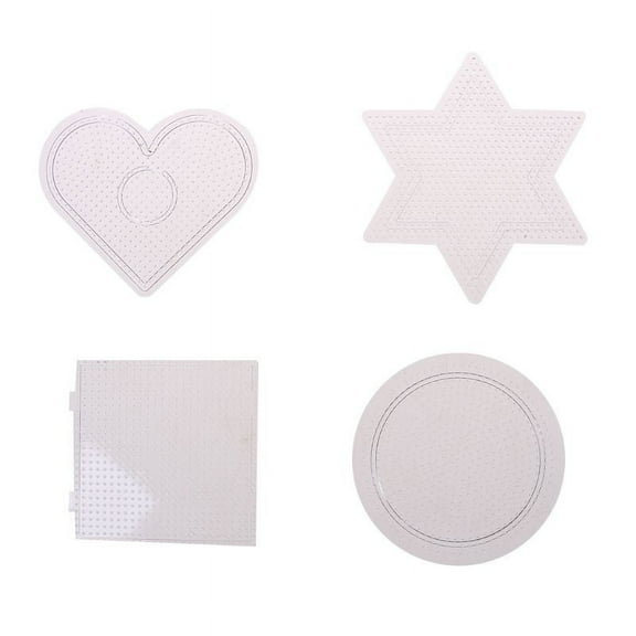 ZUARFY 4Pcs Diy Transparent Shape Puzzle Template For 2.6mm Hama Beads Perler Beads
