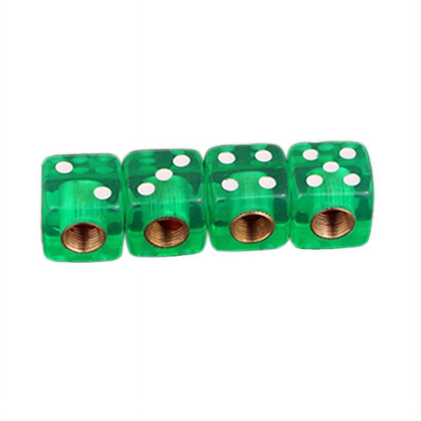 ZUARFY 4pcs Dice Shape Car Truck Wheel Tire Air Valve Stem Cover Dust
