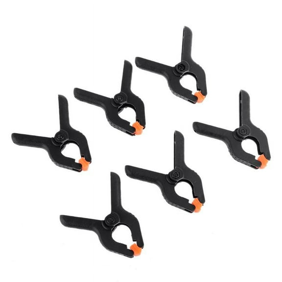 ZUARFY 6 PCS New Hard Plastic Micro Spring Clamps Set DIY Tools Clips Grips