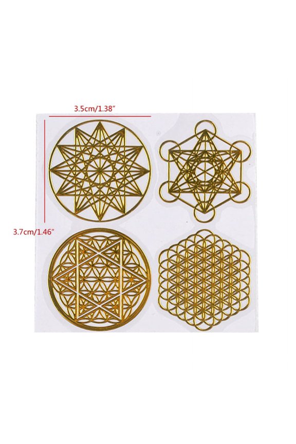7 Chakra Geometric Copper Energy Tower Orgonite Stickers Flower Life Tree Pyramid Epoxy Resin Material Jewelry Making