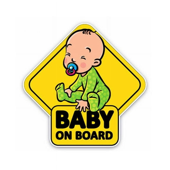 ZUARFY Baby On Board Sticker Reflective Vehicle Car Signs Self-Adhesive Warning Sticker for Driver