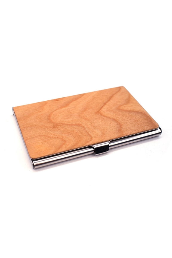 Black Walnut Businesse Card Holder Wallet for Business Cards For Women or Men