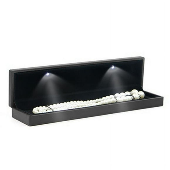 ZUARFY Bracelet Box Square Wedding Pendant Ring Case with LED Light Jewelry Gift Box