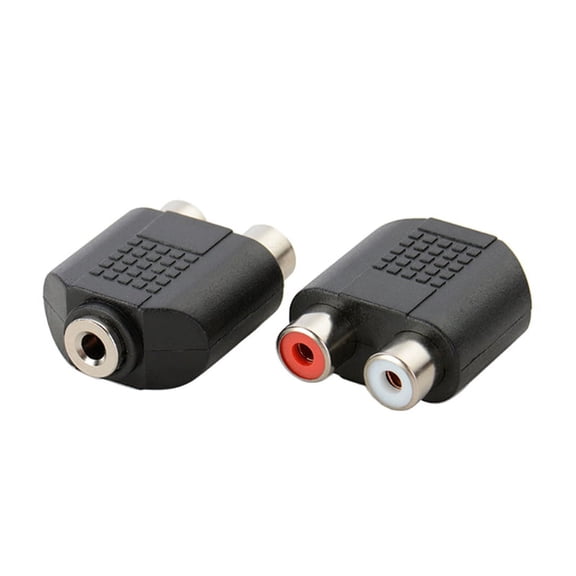 ZUARFY Brand New 3.5mm Female To 2RCA Female Red And White Dual-Channel Audio Adapter