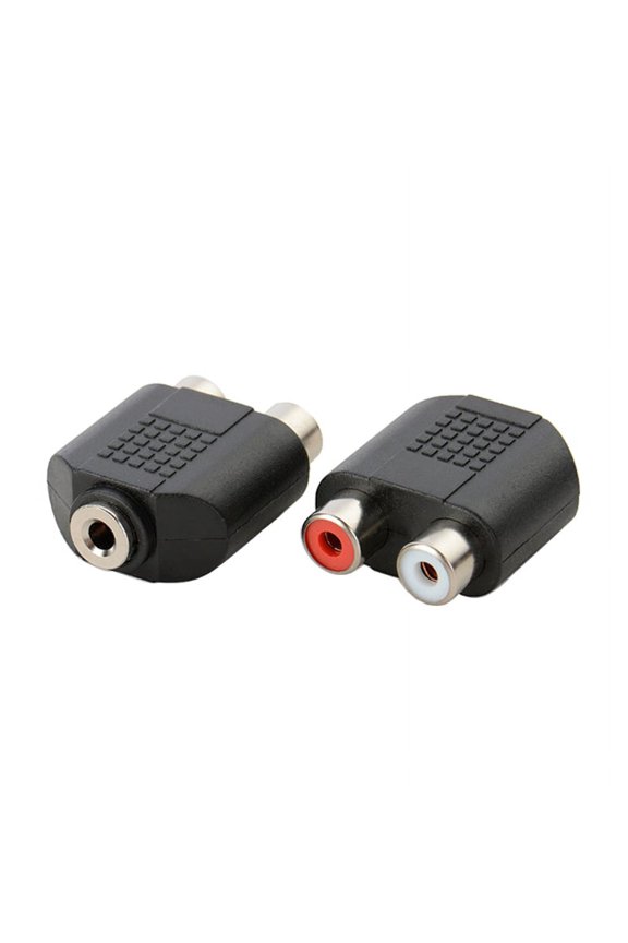 Brand New 3.5mm Female To 2RCA Female Red And White Dual-Channel Audio Adapter