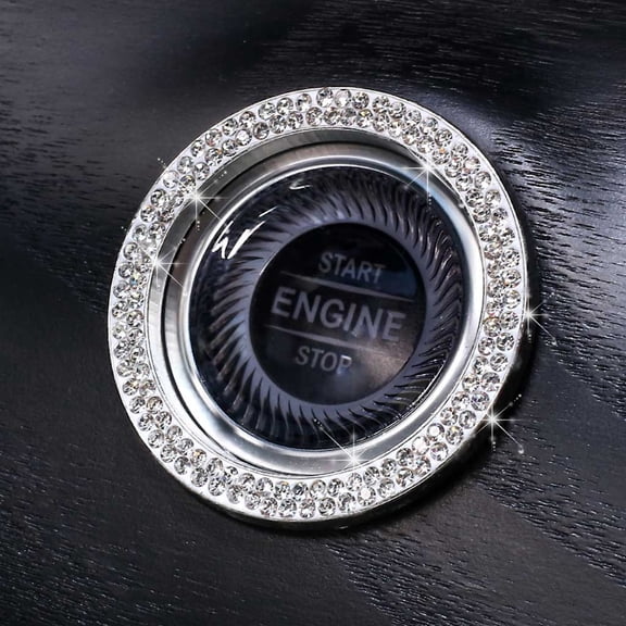 ZUARFY Car Interior One-key Engine Start Stop Ignition Push Button Ring Decor Diamante