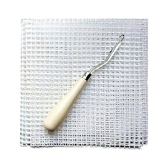 ZUARFY Free Pattern Rug Hooking Mesh Canvas Wooden Bent Latch Hook DIY Kit Tool for Tapestry Carpet Rug Making Embroidery Crafts Decor
