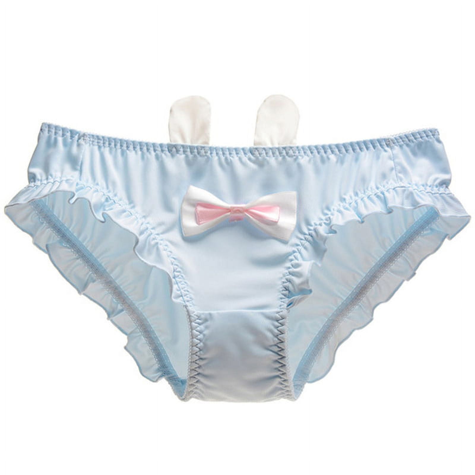 ZUARFY Lolita Cute Bow Panties Underwear Women Ruffled Trim Rabbit Ears Briefs  Lingerie 