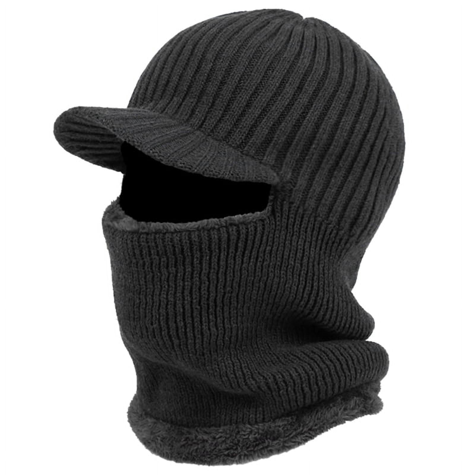 ZUARFY Men Women Winter Knitted Balaclava Beanie Hat with 