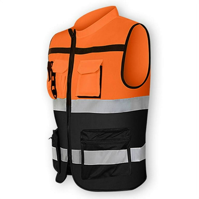 Safety vest with zipper pockets new arrivals