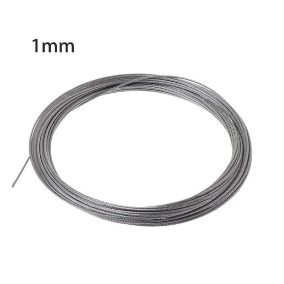 ZUARFY New 10m 304 Stainless Steel Wire Rope Soft Fishing Lifting Cable 7×7 Clothesline