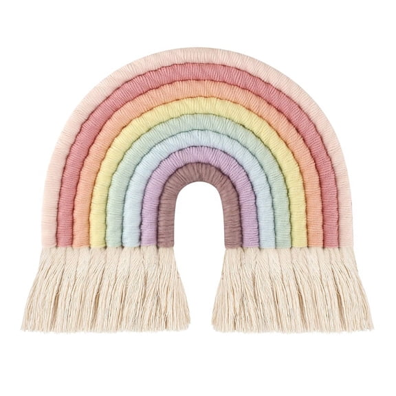 ZUARFY Nordic Woven 8 Lines Rainbow Tapestry Wall Hanging Living Room Bedroom Color Pendant Decoration Home Decoration