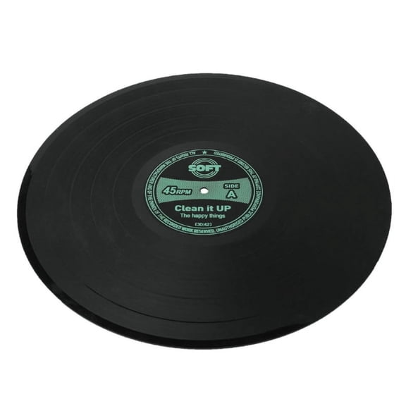 ZUARFY Retro Vinyl Record Coaster Placemat Round Heat Resistant Silicone Drink Mat Home Table Tea Coffee Cup Pad Decor