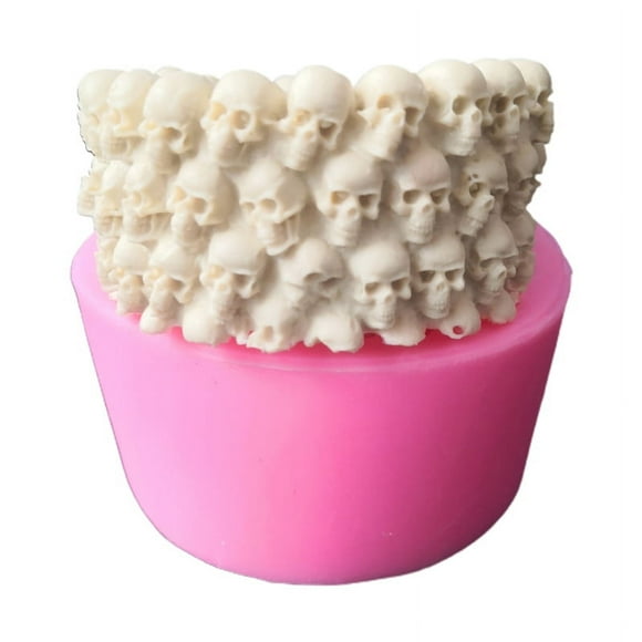 ZUARFY Skull Ashtray Epoxy Resin Mold DIY Crafts Candle Plant Flower Pot Silicone Mould