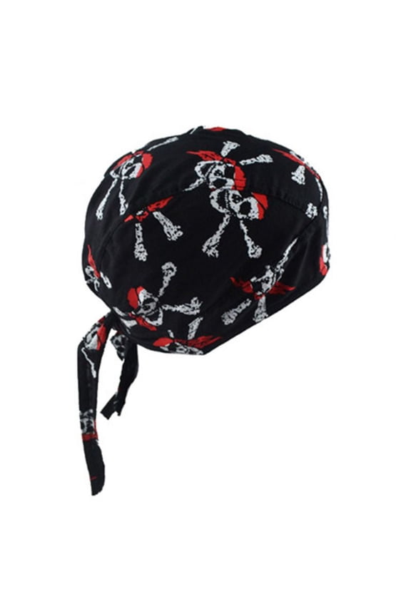 Unisex Motorcycle Biker Skull Cap Beanie Hip Hop Dance Butterfly Print Bandana Hat Helmet Liner Head Wrap Adjusted Pirate Scarf