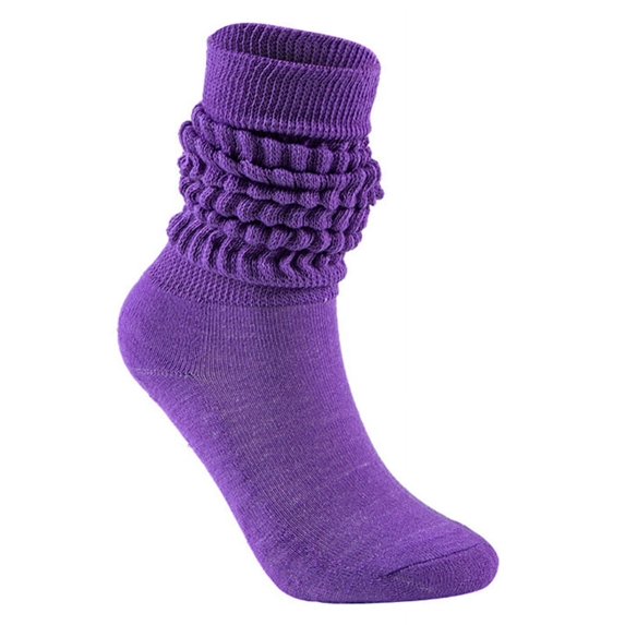 ZUARFY Unisex Slouch Boot Socks Loose Stacked Ruched Bubble Scrunch Knee High Stockings