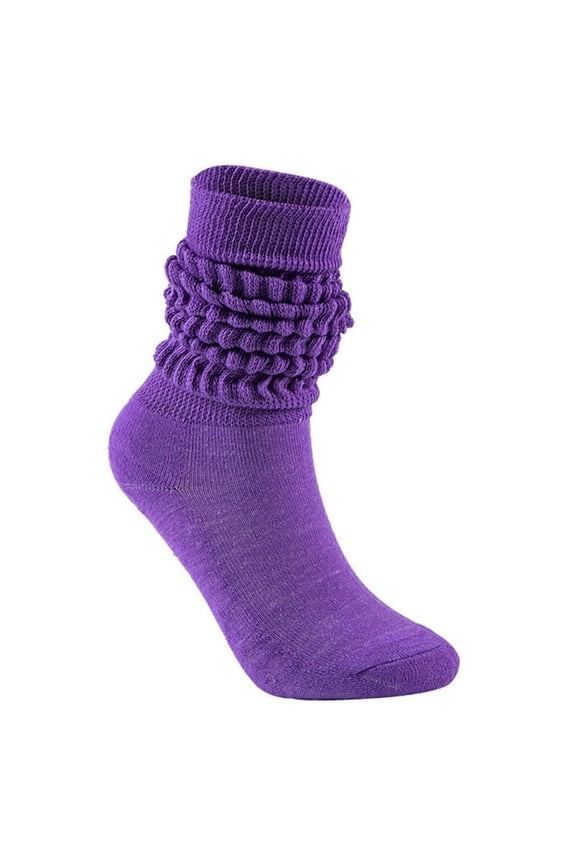 Unisex Slouch Boot Socks Loose Stacked Ruched Bubble Scrunch Knee High Stockings