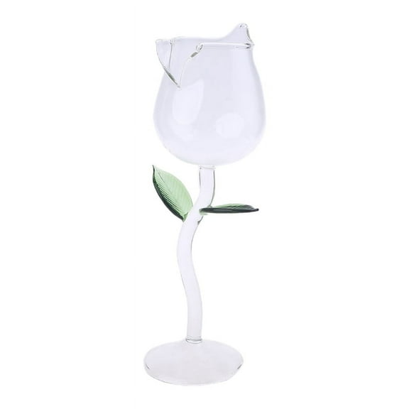 ZUARFY Wine Glass Rose Flower Shape Goblet Lead-Free Red Wine Cocktail Glasses Home Wedding Party Barware Drinkware Gifts