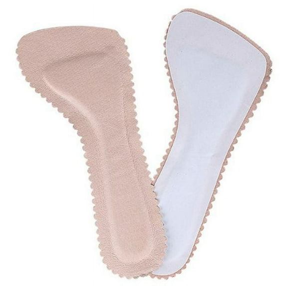 ZUARFY Women Anti-Slip Sweat Absorbent Shoe Insoles Faux Leather 3/4 Massage Adhesive Cushion Inserts for High Heels Sandals