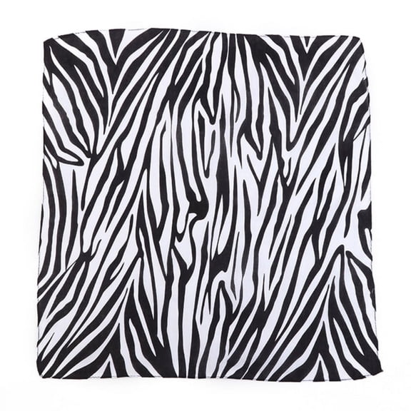 ZUARFY Women Men Zebra Stripes Print Bandana Square Scarf Hip Hop Sports Cycling Headband Headwrap Festival Cotton Wristband Neck Tie