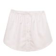 thumbnail image 1 of ZUARFY Womens A-Line Flared Curved Fake False Hem Button Down Detachable Waist Skirt, 1 of 14