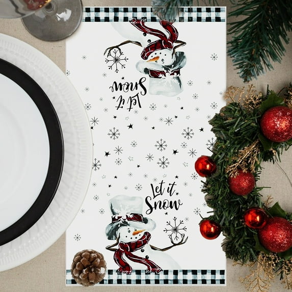 ZUBKTE Christmas Decor Christmas Decorations Kitchen Dishes Towels Merry Christmas 19 X 16 Inch Winter Drying Cloth Tea Towels for Cooking and Baking