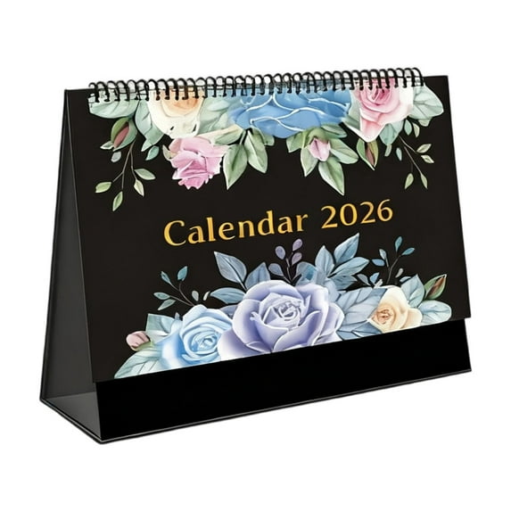 ZUBKTE Desk Calendar 2026-2027, Desk Calendar 12 Months Desk Calendar OrnamentStanding Flip Calendar For Home Office Supplies USA Holidays Advent Calendar 2026 6.88*4.92in