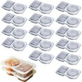 thumbnail image 1 of ZUBKTE Disposable Plates Set Double Compartment Condiment Container Double Condiment Containers With Lids 2 Compartment Snack Containers Double Compartment Snack Containers for To-go, 1 of 9