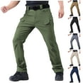 thumbnail image 1 of ZUBKTE Mens Tactical Pants Ripstop Waterproof Stretch Cargo Work Pants with Multi Zipper Pocket Outdoor Lightweight Hiking Pants S-5XL, 1 of 8