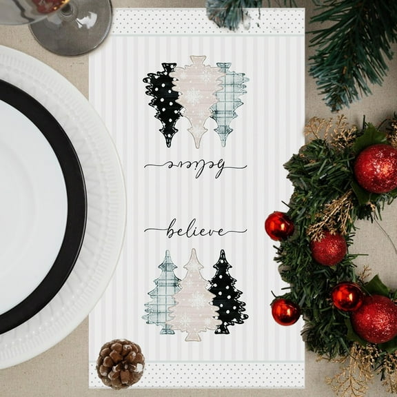 ZUBKTE Nightmare Before Christmas Christmas Decorations Kitchen Dishes Towels Merry Christmas 19 X 16 Inch Winter Drying Cloth Tea Towels for Cooking and Baking