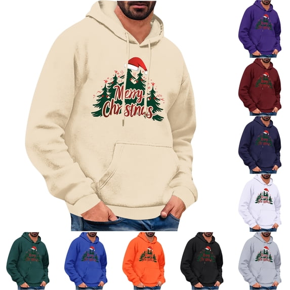 ZUBMGKTE Christmas Sweater Sweatshirts | Santa Claus and Elf Holiday Crewneck Sweatshirt S-2XL