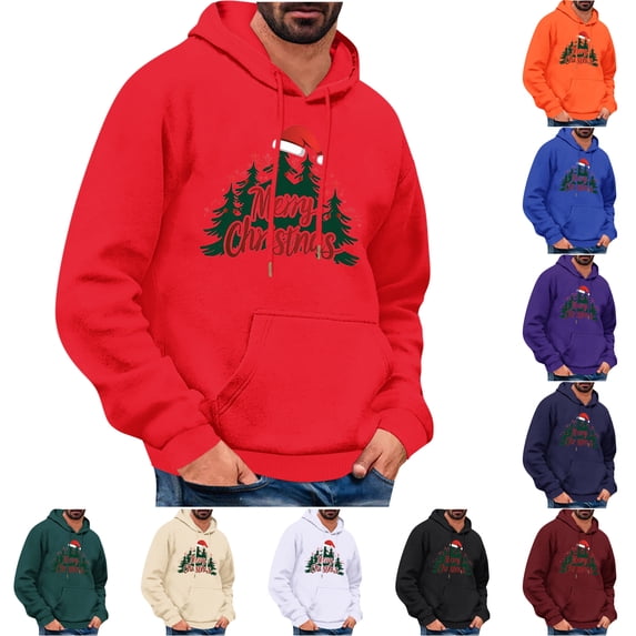 ZUBMGKTE Christmas Sweater Sweatshirts | Santa Claus and Elf Holiday Crewneck Sweatshirt S-2XL