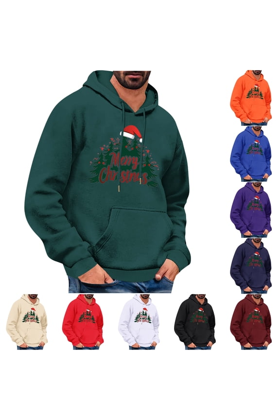 Christmas Sweater Sweatshirts | Santa Claus and Elf Holiday Crewneck Sweatshirt S-2XL