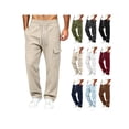 thumbnail image 1 of ZUBMGKTE Men's Baggy Fleece Cargo Sweatpants Loose Casual Jogger Pants Open Bottom Sweatpants for Athletic Workout with Pockets, 1 of 8