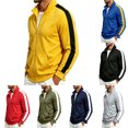 thumbnail image 1 of ZUBMGKTE Men's Full-Zip Jackets, Jackets with Turn-Down Collars, and Casual Fall Sports Jackets with Pockets M-3XL, 1 of 6