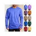 thumbnail image 1 of ZUBMGKTE Men's Long Sleeve Workout Shirts with Thumb Holes Moisture Wicking Quick Dry Base Layer, Athletic Running Gym Hiking Shirts, Polyester Undershirts, 1 of 8