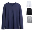 thumbnail image 1 of ZUBMGKTE Mens Casual Slim Fit Long Sleeve T-Shirts Soft Lightweight V-Neck Size S to 4XL, 1 of 3