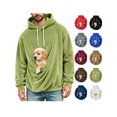 thumbnail image 1 of ZUBMGKTE Mens Hoodies Pet Holder Cat Dog Large Pouch Carriers Pullover with Drawstring Sweatshirt, 1 of 6