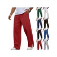 thumbnail image 1 of ZUBMGKTE Pants for Men Casual Elastic Waist Loose Straight with Pockets, 1 of 7