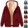 thumbnail image 1 of ZUBMGKTE Sweatshirt for Men Heavyweight Fleece Lined Full Zip Graphic Hooded Cardigan Regular Length Printed Streetwear Casual Open Front Sweatshirt Jacket S-3XL, 1 of 4