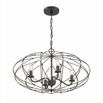 ZUC-A9034-EB-GA Crystorama Lighting Zucca - 4 Light Chandelier In Classic Style - 24.5 Inches Wide By 14.25 Inches High     -Traditional Installation