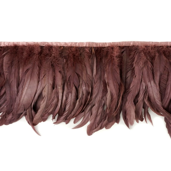 ZUCKER™ Bronze Iridescent Coque Feather Fringe - Metallic Mauve