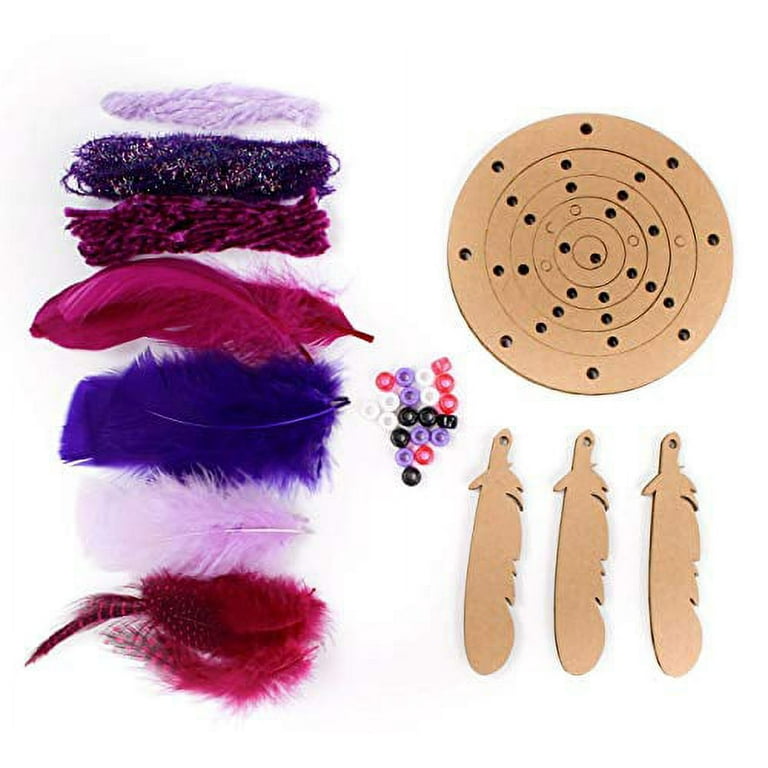 Fashion DIY Dream Catcher Kit Feather Accessory Blue 4 Colors Fun