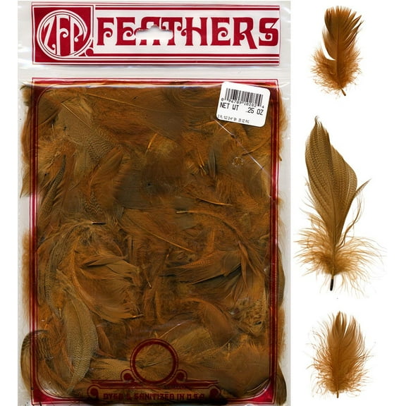 ZUCKER Duck Plumage Mallard Feathers 2 - 4" - 230 pcs - Brown